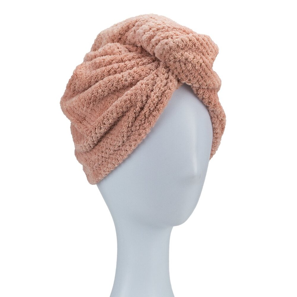 HARPER BELLE BEAUTY Microfiber Hair Drying Turban | Dusty Rose